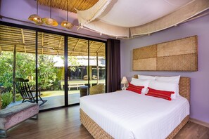 Villa | Minibar, coffres-forts dans les chambres, bureau, rideaux occultants