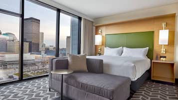 50-inch flat-screen TV with premium channels, TV, pay movies