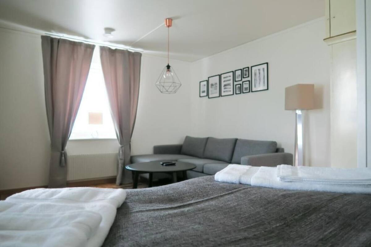 Estudio estándar, 1 cama de matrimonio | 1 dormitorio, cortinas opacas, tabla de planchar con plancha