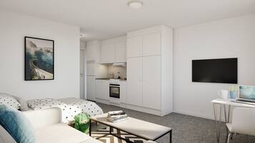 Standardrum - 1 enkelsäng | 1 sovrum, mörkläggningsgardiner, strykjärn/strykbräda och gratis wi-fi