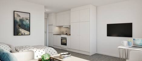 Standard-herbergi - 1 einbreitt rúm | Myrkratjöld/-gardínur, straujárn/strauborð, ferðavagga