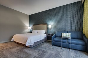 Room, 1 King Bed with Sofa bed, Accessible, Bathtub (Mobility & Hearing) | Living area | LCD TV - Hampton Inn & Suites Knightdale Raleigh (Raleigh)