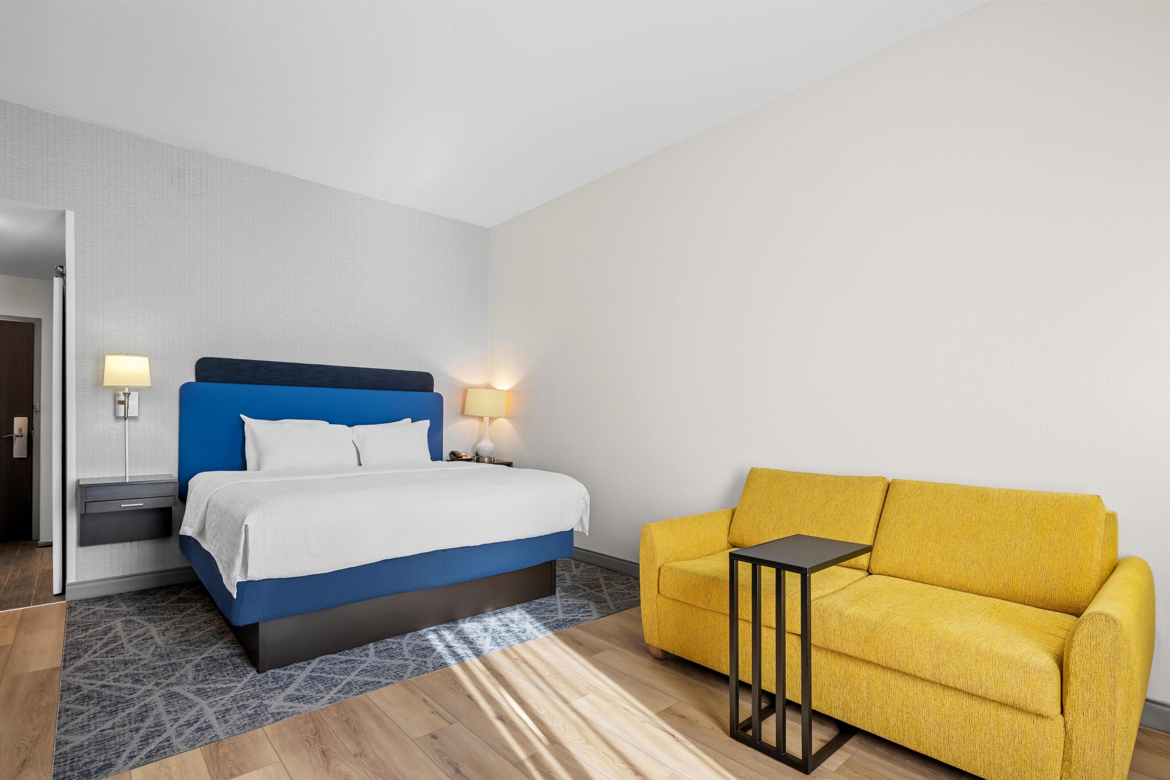 Chambre, 1 très grand lit et 1 canapé-lit, réfrigérateur et four à micro-ondes | Accès au Wi-Fi (inclus), literie fournie