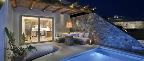 Suite, Private Pool, Sea View | Terrace/patio