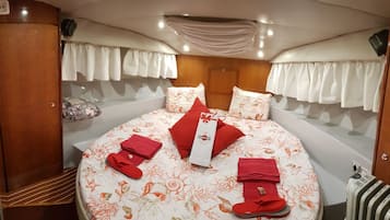 Premium bedding, blackout curtains, bed sheets