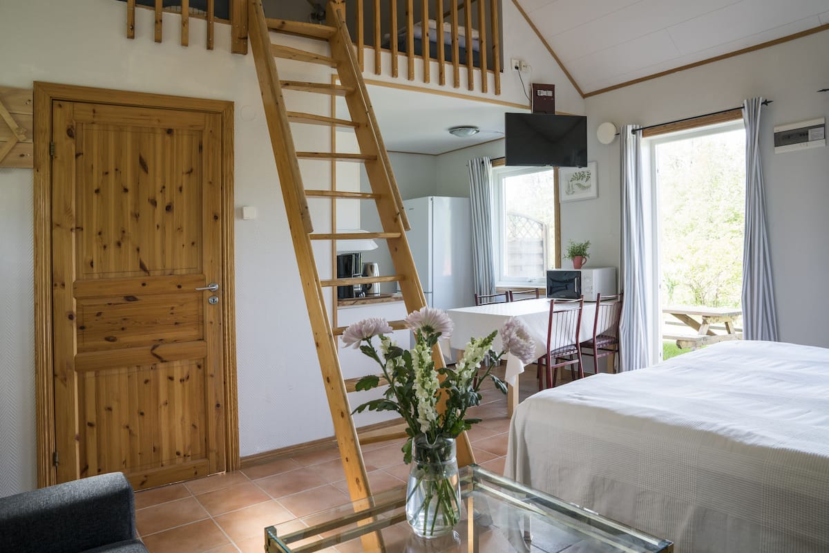 Desk, blackout curtains, iron/ironing board, free WiFi
