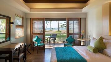 Deluxe Villa, 1 King Bed with Sofa bed, Non Smoking, Beach View (Balay Hari) | Egyptian cotton sheets, premium bedding, in-room safe, bed sheets