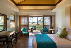 Villa Deluxe, 1 très grand lit et 1 canapé-lit, non-fumeurs, vue plage (Balay Hari) | Draps en coton égyptien, literie de qualité supérieure