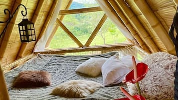 Chalet rustique Deluxe | 1 chambre, minibar, décor unique, ameublement unique