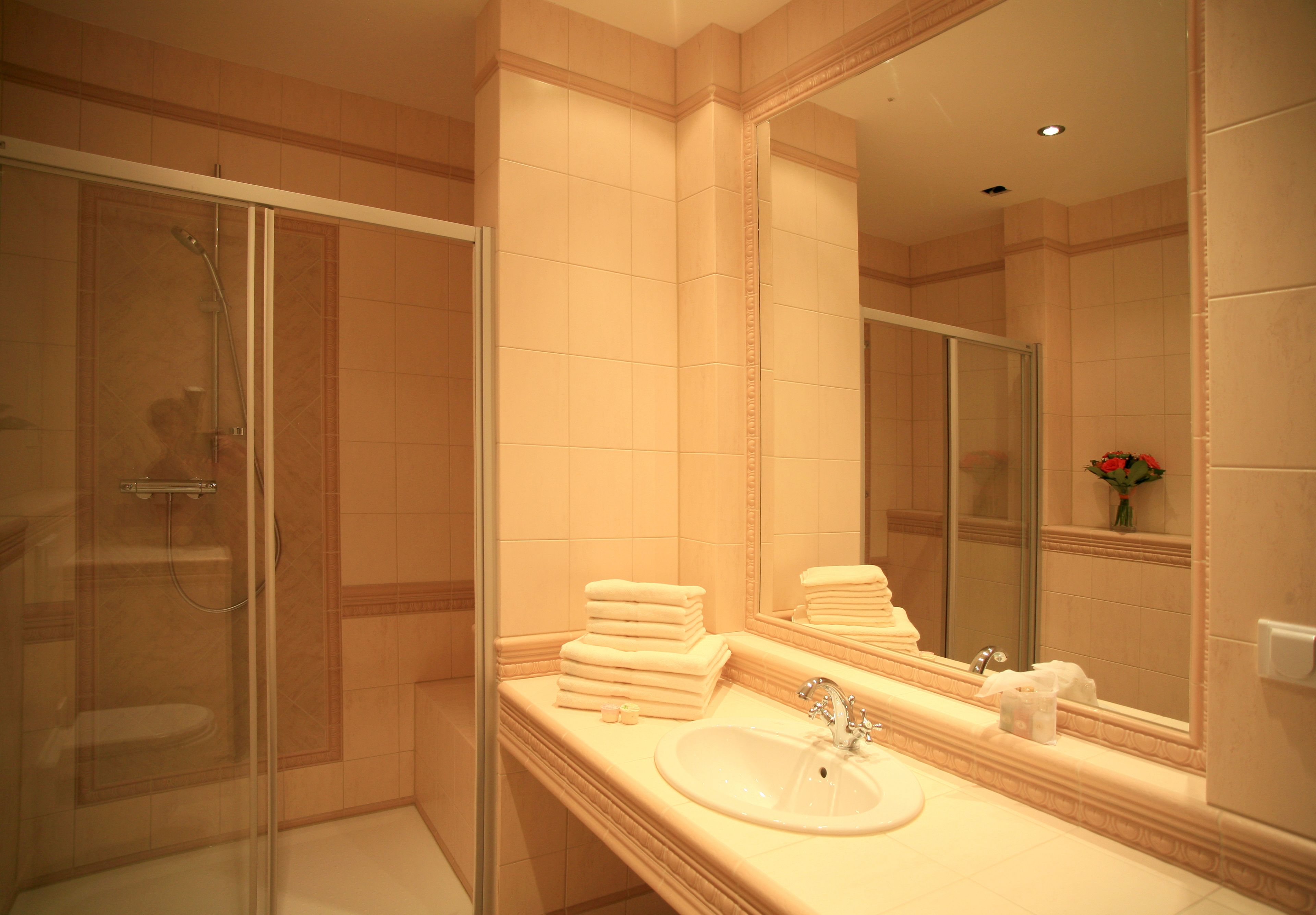 Deluxe Apartment | Bathroom | Shower, hydromassage showerhead, free toiletries, hair dryer