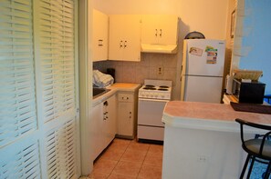 City Studio | Private kitchen | Fridge, microwave, oven, stovetop - Crystal Beach Studio (Montego Bay)