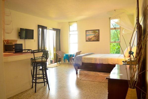 City Studio | Desk, iron/ironing board, free WiFi, bed sheets - Crystal Beach Studio (Montego Bay)