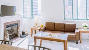 City Apartment, 2 Bedrooms | Living room | Flat-screen TV - Inner Harbor Apartment (Baltimore)
