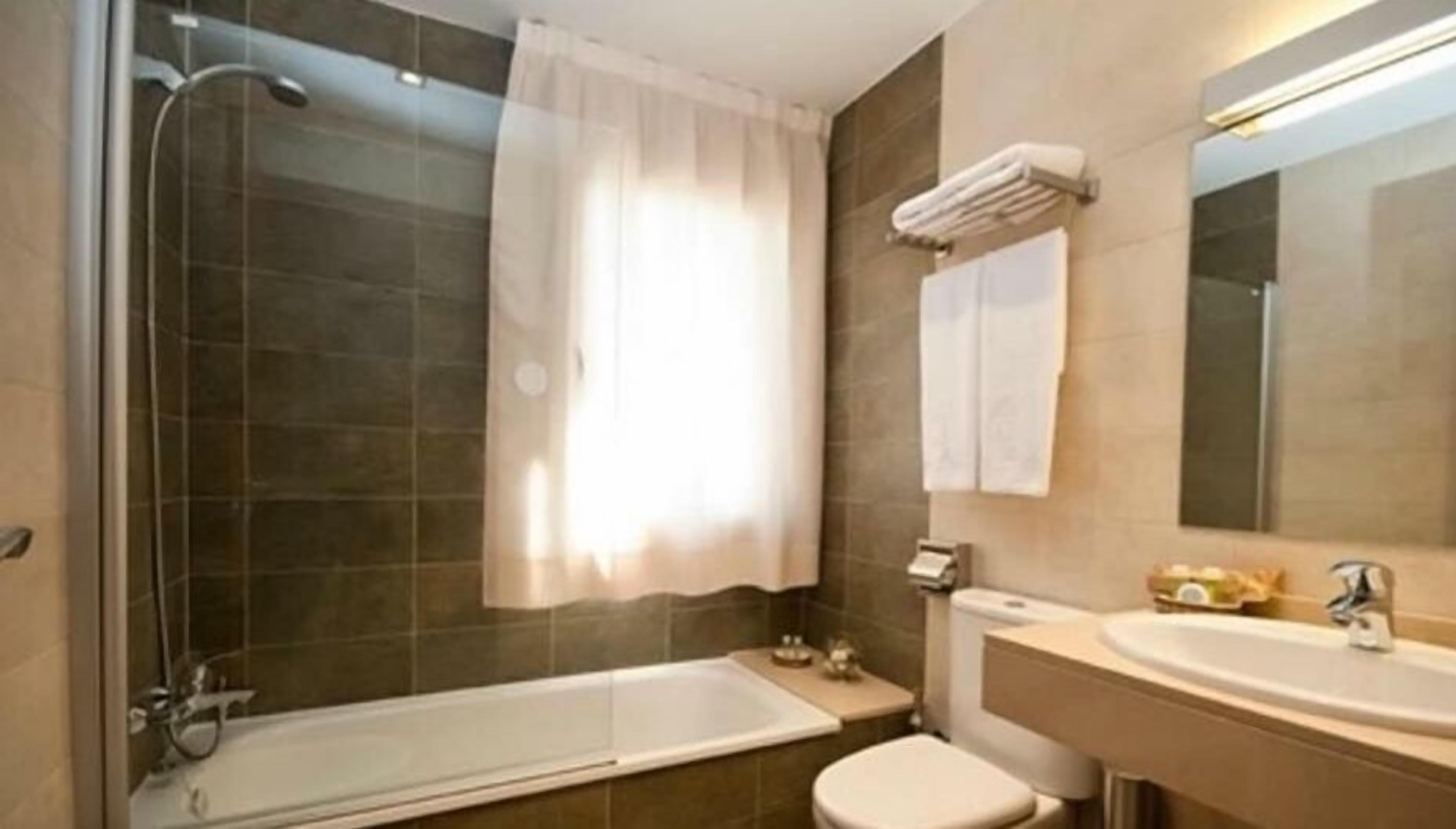 combined shower/bathtub, free toiletries, hair dryer, bidet