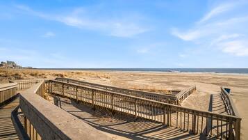 Playa en los alrededores y camastros
