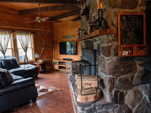 Smart TV, fireplace - Cozy cabin with great views and fire place!  (Fleischmanns)
