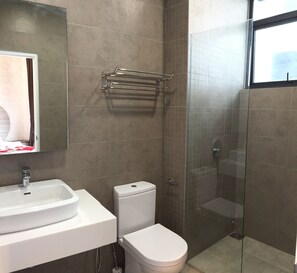 Apartment, 2 Bedrooms | Bathroom | Shower, free toiletries, hair dryer, bidet