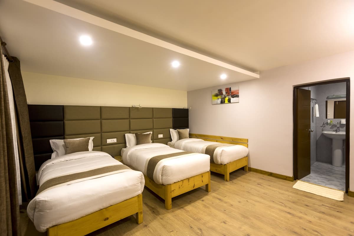 1 habitación, ropa de cama de alta calidad, escritorio y insonorización