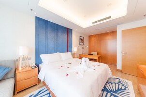 Minibar, desk, blackout curtains, iron/ironing board (on request)