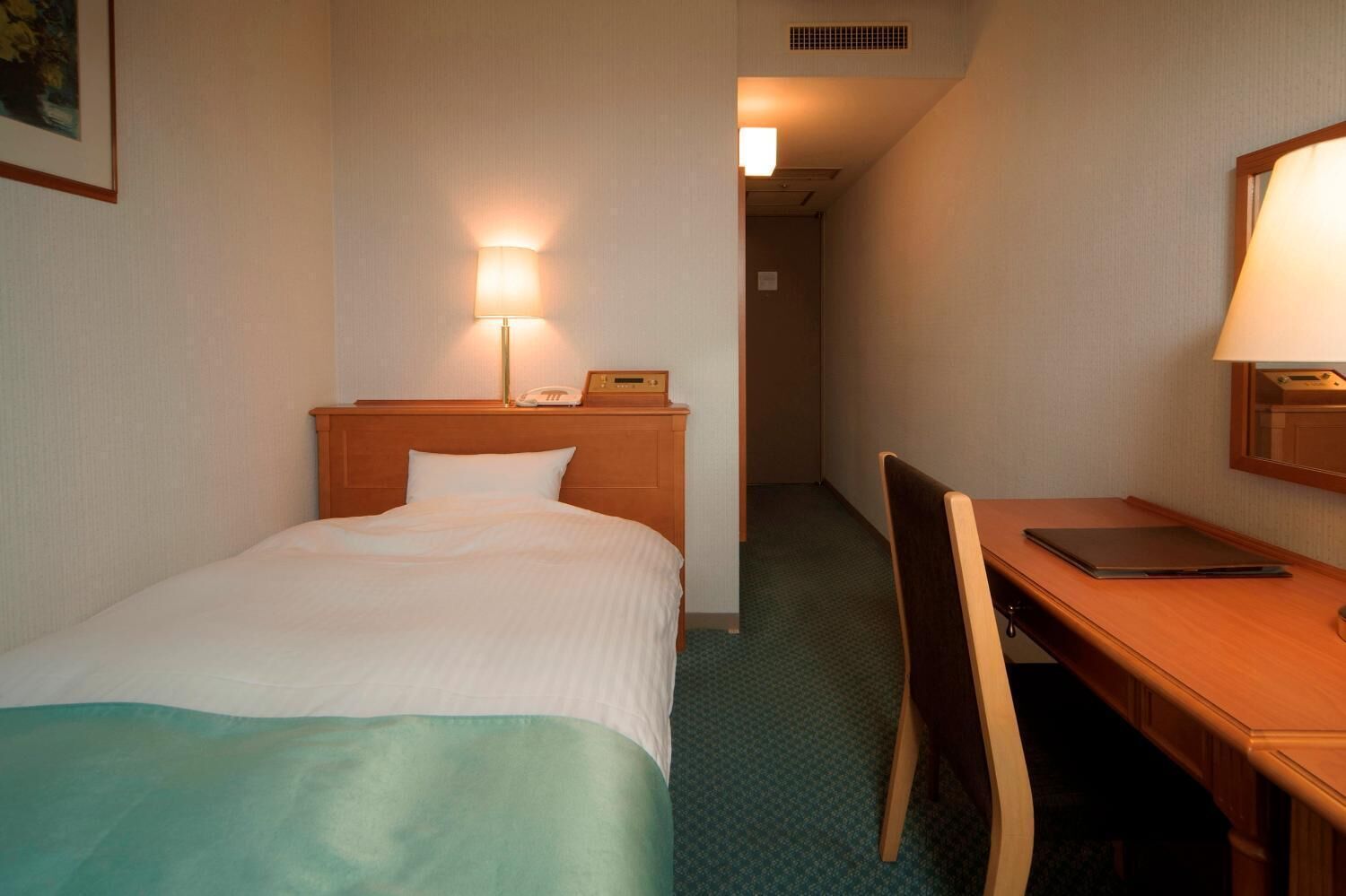 desk, blackout curtains, iron/ironing board, free wifi