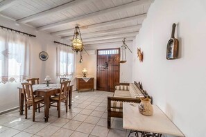 Comfort House, 1 Bedroom, Sea View | Living area | 36-inch flat-screen TV with satellite channels, TV