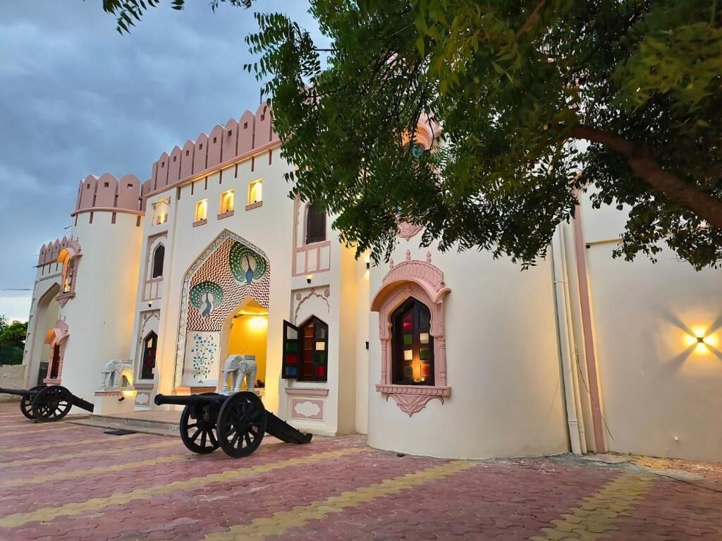 A building with traditional architecture, including arched windows and decorative elements.