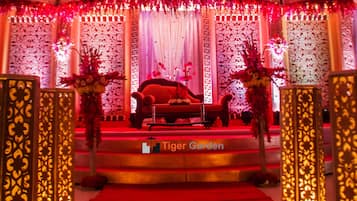 Outdoor wedding area