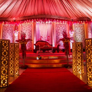 Outdoor wedding area