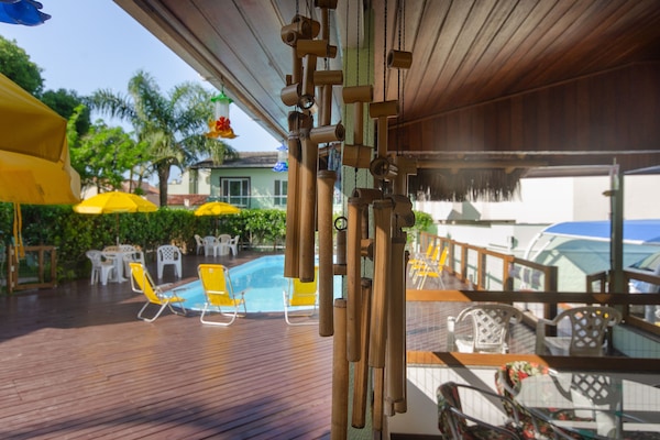 Indoor pool, sun loungers
