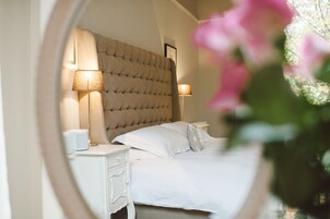 Egyptian cotton sheets, premium bedding, down duvets, desk