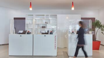 Check-in/check-out kiosk