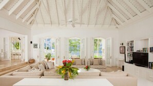 Room, 4 Bedrooms | Living room | Flat-screen TV - Eight Rivers - Ocho Rios 4BR (Ocho Rios)