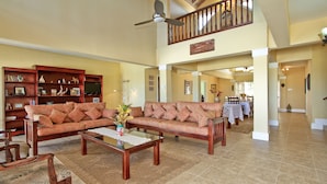 Villa, 5 Bedrooms | Living room | Flat-screen TV - Azure Cove, Silver Sands. Jamaica Villas 5BR (Duncans)