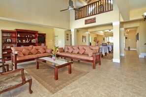 Villa, 5 Bedrooms | Living room | Flat-screen TV - Azure Cove, Silver Sands. Jamaica Villas 5BR (Duncans)