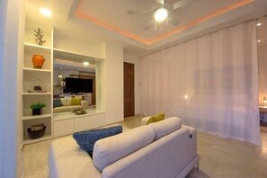 Exclusive Studio, 1 King Bed | Living area | Flat-screen TV - ROMANTIC ZONE V177 STUDIO (Puerto Vallarta)