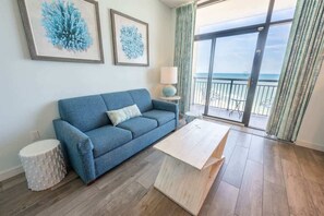 TV, offices - Coastal condo w/ hot tub, sauna & pool (North Myrtle Beach)