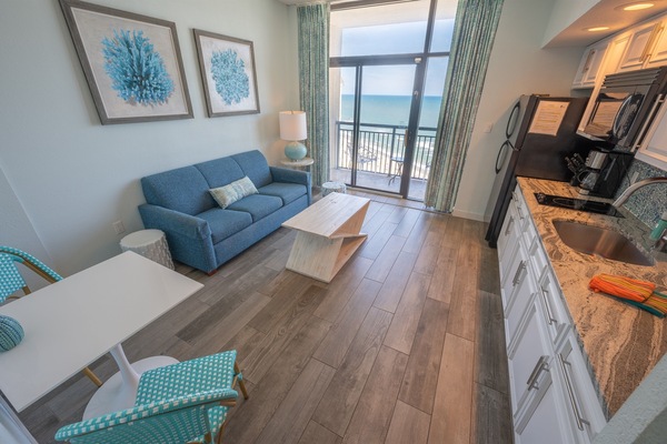 - Step inside a welcoming retreat where the ocean is always in sight - Relax on the comfy seating while soaking in beach views right from your living space - From the cozy corner to the breezy balcony, this space is perfect for enjoying your getaway