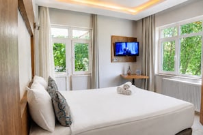 Chambre Économique, balcon, vue partielle sur le lac | Coin séjour | Télévision LCD, table de tennis de table
