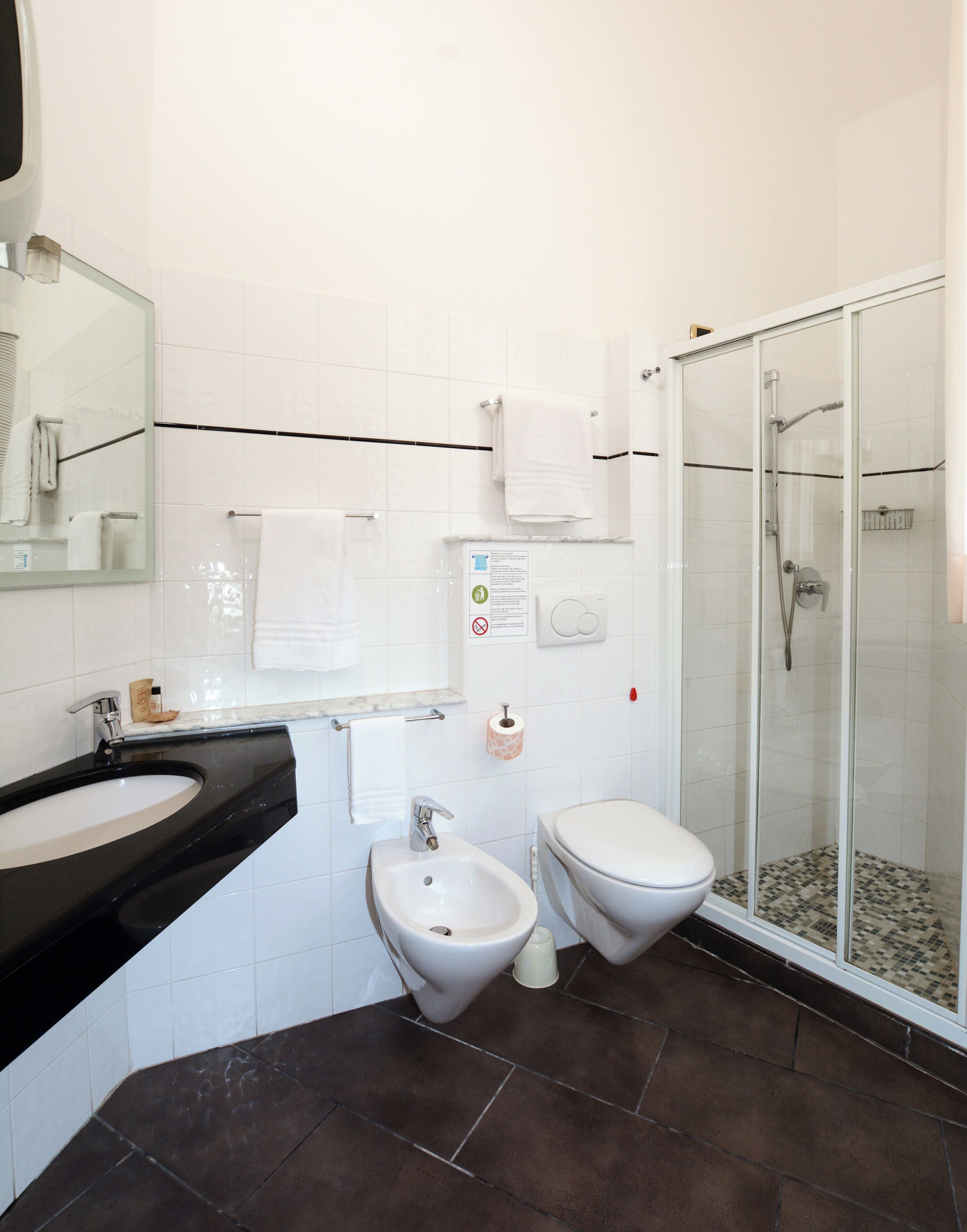 economy double room | bathroom | shower, free toiletries, hair dryer, bidet