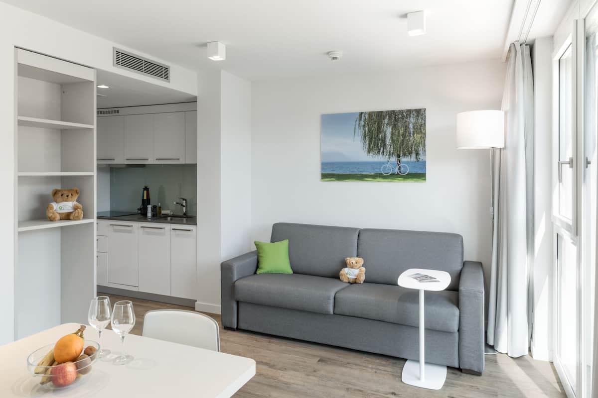 Apartment, 1 Bedroom, Kitchen | Premium bedding, in-room safe, desk, soundproofing
