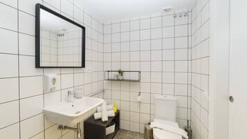 Double Room, 1 Double Bed | Bathroom | Shower, free toiletries, hair dryer, towels