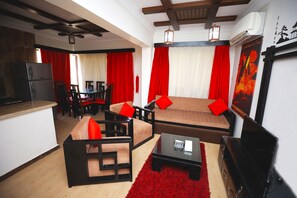 Chalet, 1 Bedroom | Living area | Flat-screen TV - Blue Bay Asia Resort El Sokhna (Ataqah)