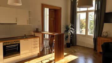 Lejlighed - privat badeværelse (bis zu 5 Personen) | Udsigt fra balkon