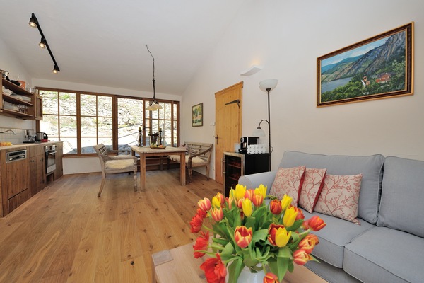 Ferienwohnung 2 | Living area | Flat-screen TV