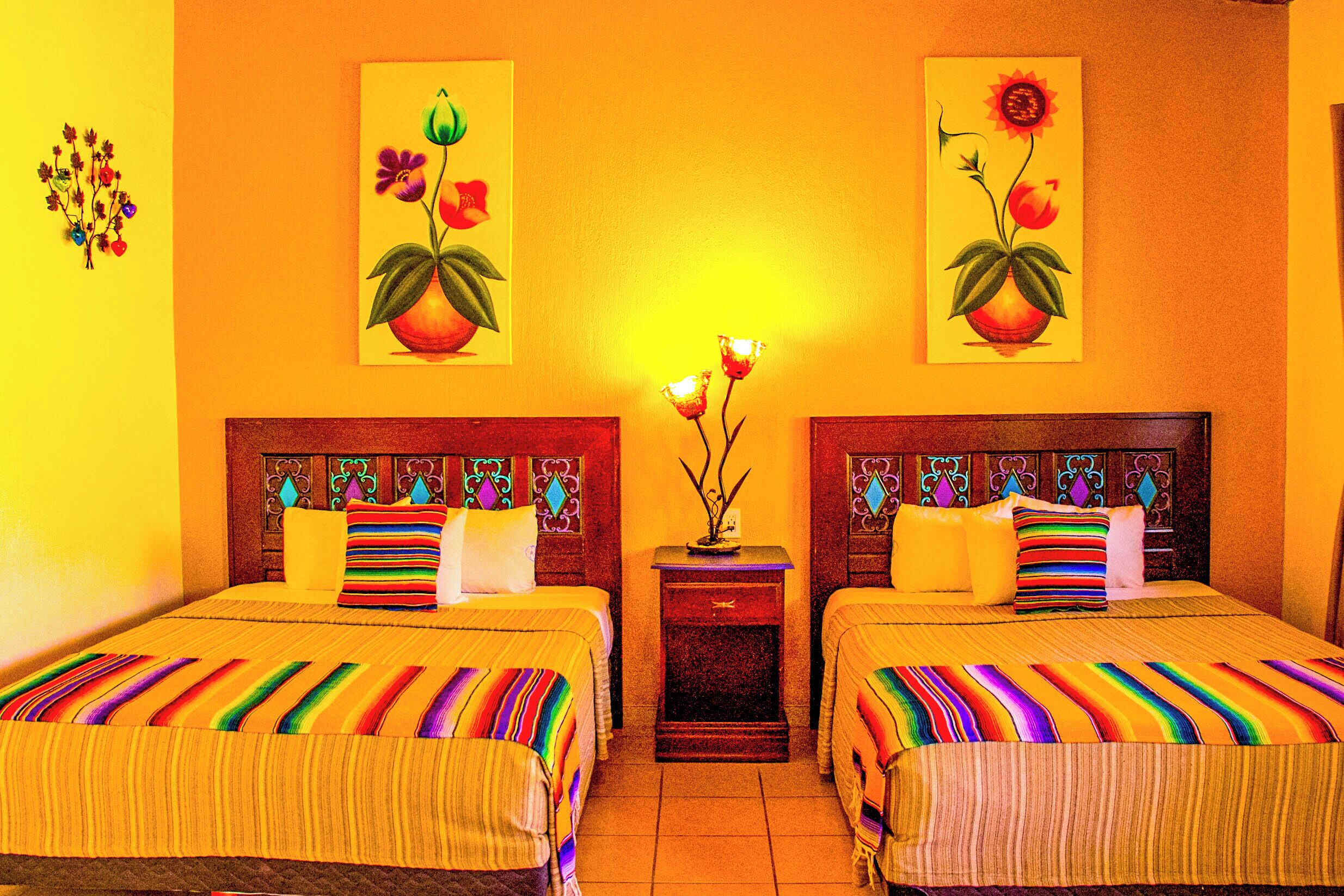 Double Room, 2 Queen Beds | In-room safe, individually decorated, desk, blackout drapes