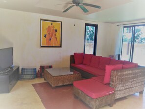 3 Bedrooms Villa | Living area | LCD TV - Villa Matahari at Koh Lanta (Ko Lanta)