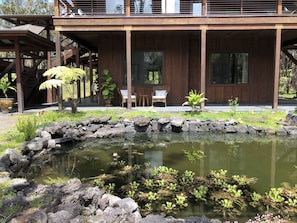 Koi pond and your front lanai/patio