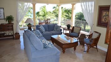 TV de tela plana, DVD player, livros