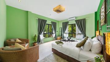 Kamar Premium | 4 kamar tidur, seprai katun Mesir, seprai premium, dan minibar
