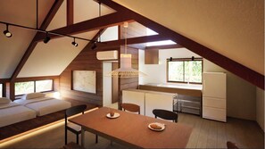 Chambre, balcon, vue montagne (TACHIBANA) | Cuisine privée